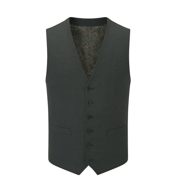 Skopes Harcourt Suit Waistcoat For Men's in Green, 34R to 58R