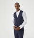 Skopes Hepworth Suit Waistcoat For Men in Navy Blue Mini Check, 36R to 62R