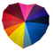 Boutique Heart Umbrella Rainbow