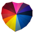 Boutique Heart Umbrella Rainbow