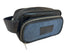 Luxury weekend overnight bag & matching toiletries wash bag medium blue 100% wool tweed