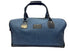 Luxury weekend overnight bag & matching toiletries wash bag medium blue 100% wool tweed