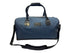 Luxury weekend overnight bag & matching toiletries wash bag medium blue 100% wool tweed