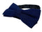 dark royal navy blue luxury wool bow tie