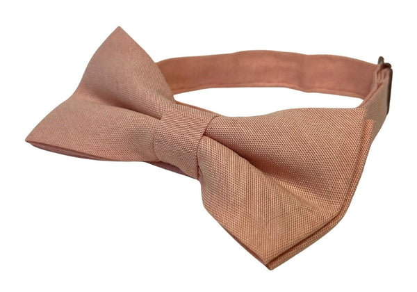 light baby blush pink luxury cotton bow tie