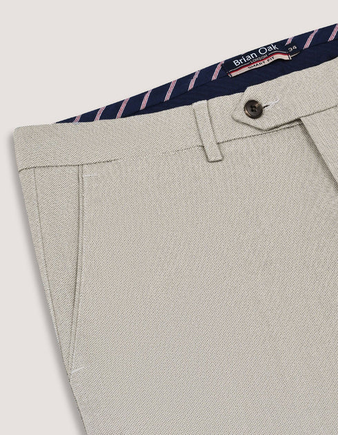 Light Grey Textured Chinos
