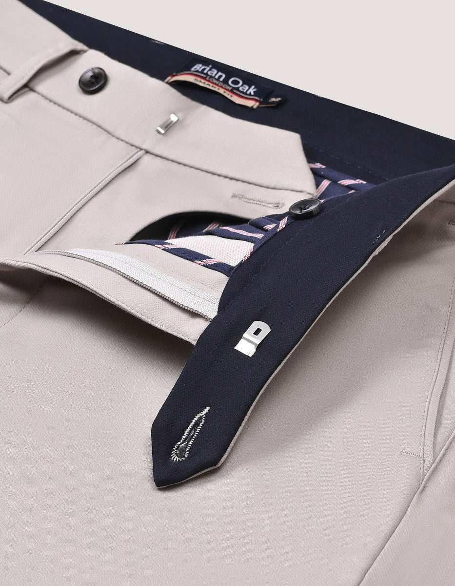 Stone Coloured Smart Fit Chinos – Frederick Thomas Handmade Mens Ties