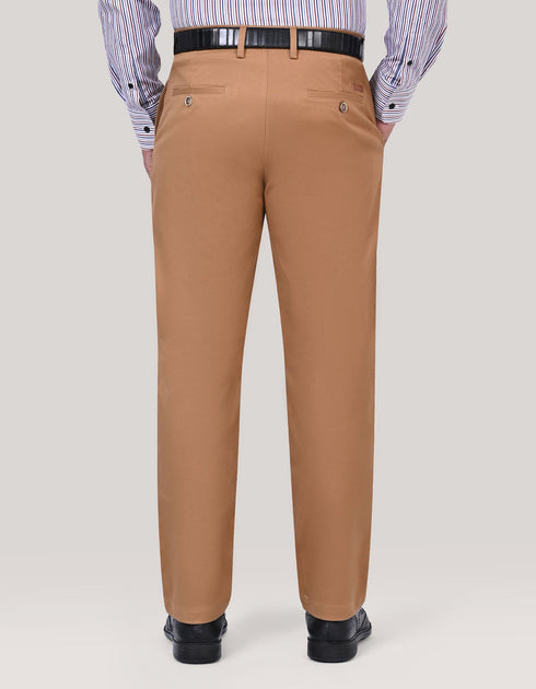 Camel Smart Fit Textured Chino Trouser