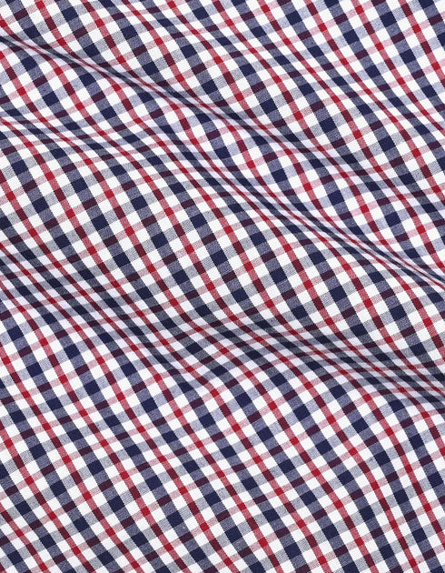 Easy Care Casual Check Shirt - Navy