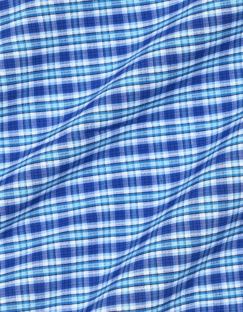 Sky Blue Casual Check Shirt