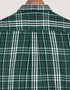 Green and White Check Flannel Shirt