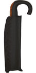 Gents Auto Compact Umbrella Black (Wood effect/Matt ABS handle)