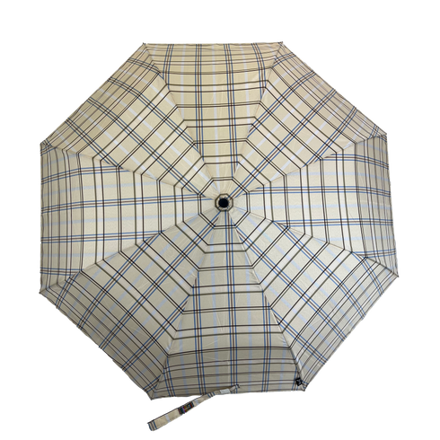 Everyday Tartan Folding Umbrella Cream