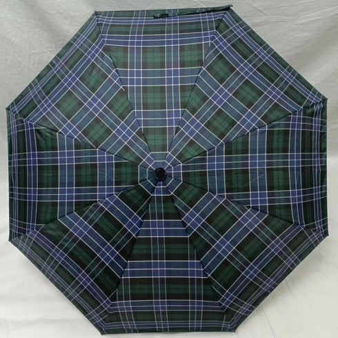 Everyday Tartan Folding Umbrella Green