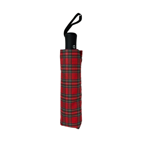 Everyday Tartan Folding Umbrella Red