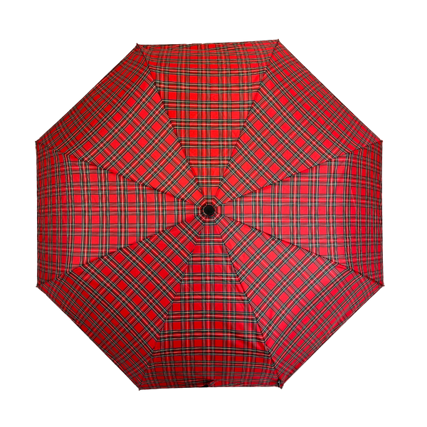 Everyday Tartan Folding Umbrella Red