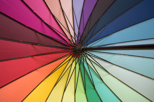 Everyday Rainbow Umbrella with 24 ribs (88cm dia) Reg.