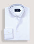 Self Textured White Smart Fit Dress Shirt