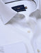 White Striped Textured Smart Fit Shirt