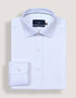 White Dotted Textured Smart Fit Shirt