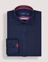 Navy Designer Satin Shirt