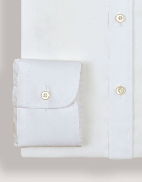 Plain White Cotton Dress Shirt