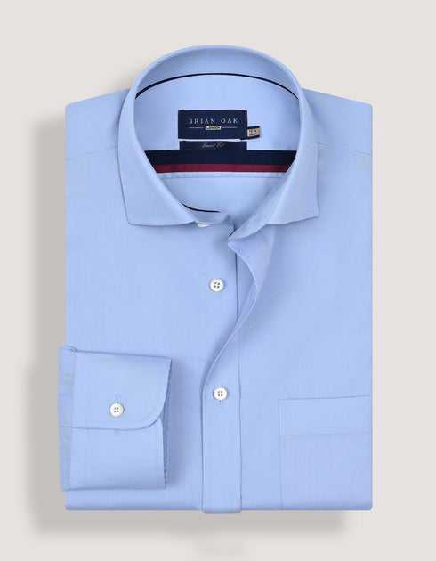 Sky Blue Pure Cotton Dress Shirt