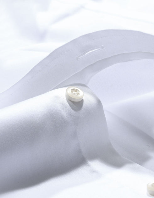 Plain White Satin Dress Shirt