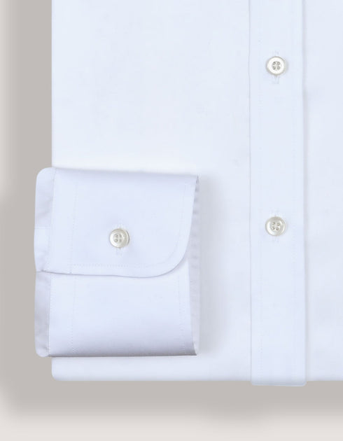 Plain White Satin Dress Shirt