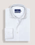 Self Textured White Formal Shirt