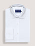 Self Textured White Formal Shirt