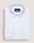 White Self Textured Formal Shirt