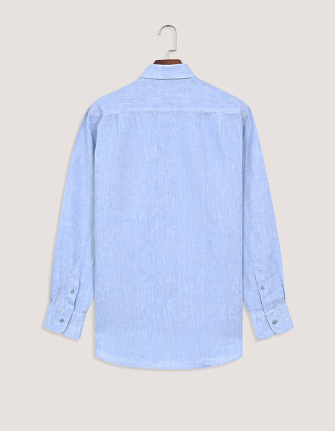 Pure Linen Shirt - Sky Blue