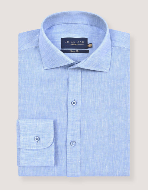 Pure Linen Shirt - Sky Blue