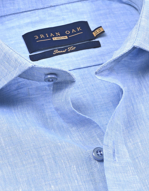 Pure Linen Shirt - Sky Blue