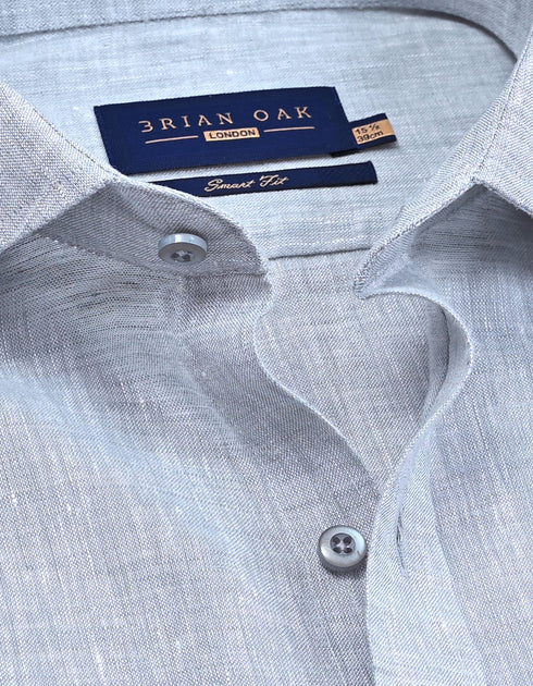 Pure Linen Shirt - Light Grey