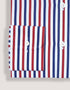 Royal Blue and Red Striped Formal Shirt