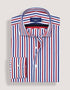 Royal Blue and Red Striped Formal Shirt