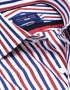 Royal Blue and Red Striped Formal Shirt