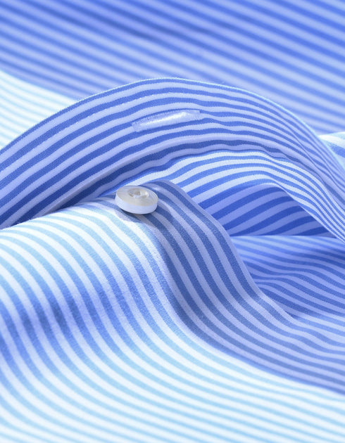 Sky Blue Vertical Striped Formal Shirt