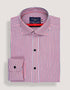 Red & Blue Tailored Smart Fit Striped Shirt