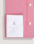 Red Striped Shirt with Contrast Collar
