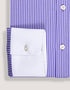 Violet Stripe Shirt with Contrast Collar