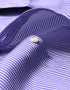 Violet Stripe Shirt with Contrast Collar