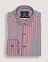 Maroon Striped Cotton Dress Shirt