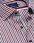 Maroon Striped Cotton Dress Shirt