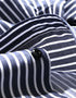 Navy Striped Cotton Dress Shirt