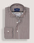 Smart Fit Brown Striped Shirt