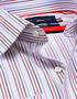 Red Multicolour Stripes Shirt