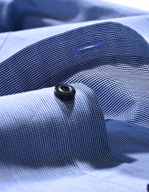 Royal Blue Check Pattern Shirt